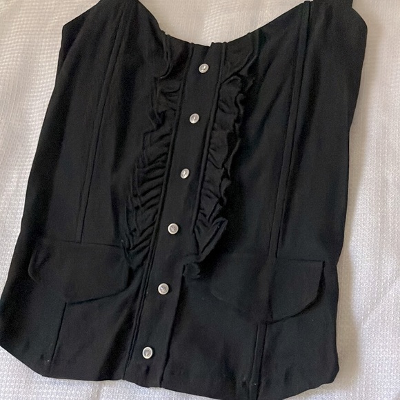 Black corset style halter top - Picture 2 of 7